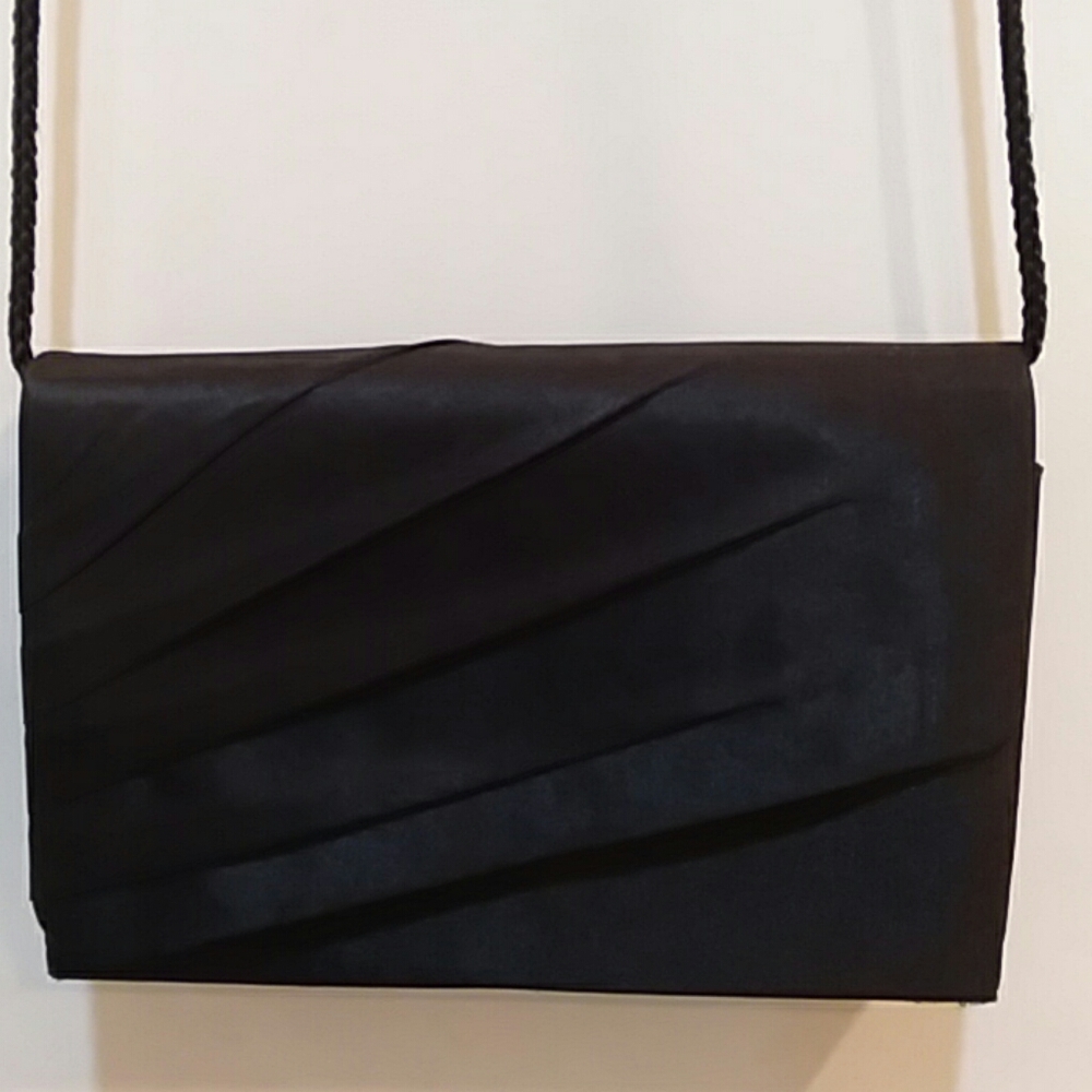 Black Silk Look Evening Bag